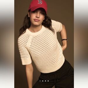 Anthropologie worn once Varley Cream Knit Sweater sz M
